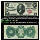 1890 $1 Treasury Note Edwin M Stanton Grades Selec