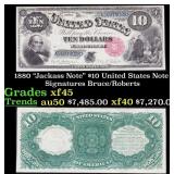 1880 $10 United States Note "Jackass Note" Grades