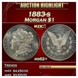 1883-s Morgan Dollar $1 ms62+ USCG