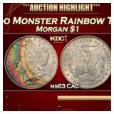 PCGS 1884-o Morgan Dollar Monster Rainbow Toned $1