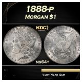 1888-p Morgan Dollar $1 Grades ms64+