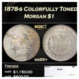1878-s Morgan Dollar Colorfully Toned $1 ms65+ SEG