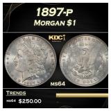 1897-p Morgan Dollar $1 Grades ms64
