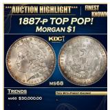 1887-p Morgan Dollar TOP POP! $1 ms68 SEGS