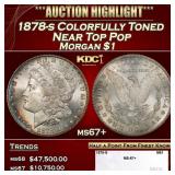 1878-s Morgan Dollar Colorfully Toned Near Top Pop