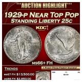 1929-p Standing Liberty Quarter Near Top Pop 25c m