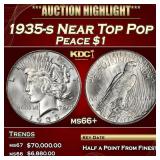 1935-s Peace Dollar Near Top Pop $1 ms66+ SEGS