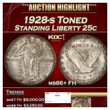 1928-s Standing Liberty Quarter Toned 25c ms66+ FH