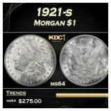 1921-s Morgan Dollar $1 Grades ms64
