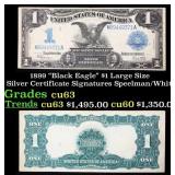 1891 $1 large size Silver Certificate Martha Washi