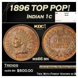 1896 Indian Cent TOP POP! 1c ms66 bn SEGS