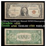 1935A $1 Silver Certificate Hawaii WWII Emergency