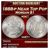 1888-p Morgan Dollar Near Top Pop $1 ms67+ SEGS