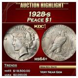 1928-s Peace Dollar $1 ms64+ SEGS