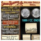Rare SEARS UNC Morgan Roll With CC End 10 Coin 188