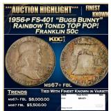 1956-p FS-401 "Bugs Bunny" Franklin Half Dollar Ra