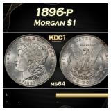 1896-p Morgan Dollar $1 Grades ms64