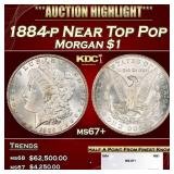 1884-p Morgan Dollar Near Top Pop $1 ms67+ SEGS