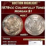 1921-p Peace Dollar Toned $1 ms65+ SEGS