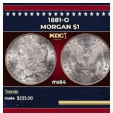 1881-o Morgan Dollar $1 Grades ms64