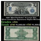 1899 $2 Large Size Silver Certificate "Mini-Portho