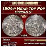 1904-p Morgan Dollar Near Top Pop $1 ms66 SEGS