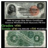 1886 $2 Large Size Silver Certificate General Winf
