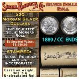 20 Coin SEARS Morgan $1 Roll CC End UNC 1889&CC En
