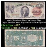1869 $1 Large Size Legal Tender Note "Rainbow Note