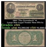 1862 $1 Large Size Legal Tender Note "The Greenbac