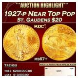 1927-p Gold St. Gaudens Double Eagle Near Top Pop
