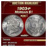 1903-p Morgan Dollar $1 ms66+ SEGS