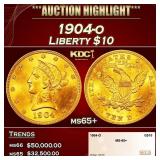 1904-o Gold Liberty Eagle $10 ms65+ SEGS