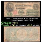 1862 $1 Large Size Legal Tender Note "The Greenbac