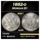 1882-o Morgan Dollar $1 Grades ms65
