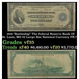 1918 $2 Large Size National Currency "Battleship"