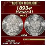 1893-p Morgan Dollar $1 ms64 SEGS