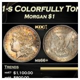 1881-s Morgan Dollar Colorfully Toned $1 ms66+ SEG