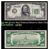 1928A $50 Green Seal Federal Reserve Note Chicago.