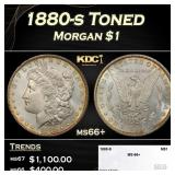 1880-s Morgan Dollar Toned $1 ms66+ SEGS