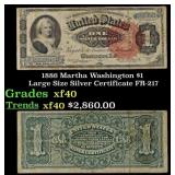 1886 $1 large size Silver Certificate Martha Washi