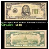 1934 $50 Green Seal Federal Reserve Note New York,