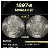 1897-s Morgan Dollar $1 Grades ms64+