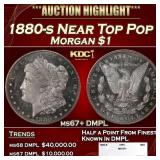 1880-s Morgan Dollar Near Top Pop $1 ms67+ DMPL SE