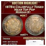 1878-s Morgan Dollar Colorfully Toned Near Top Pop