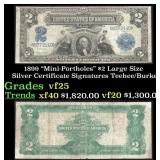 1899 $2 Large Size Silver Certificate "Mini-Portho