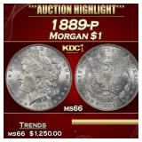 1889-p Morgan Dollar $1 ms66 SEGS