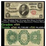 1891 $2 Large Size Silver Certificate "Windom Note