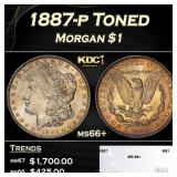 1887-p Morgan Dollar Toned $1 ms66+ SEGS