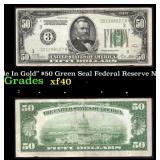 1928 $50 Green Seal Federal Reserve Note "Redeemab